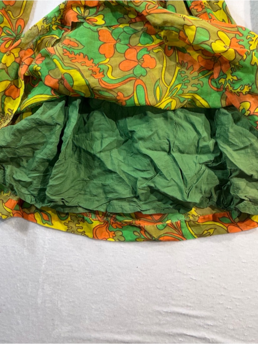 Vintage 70's Young Edwardian Psychedelic Mini Dress - Picture 5 of 6